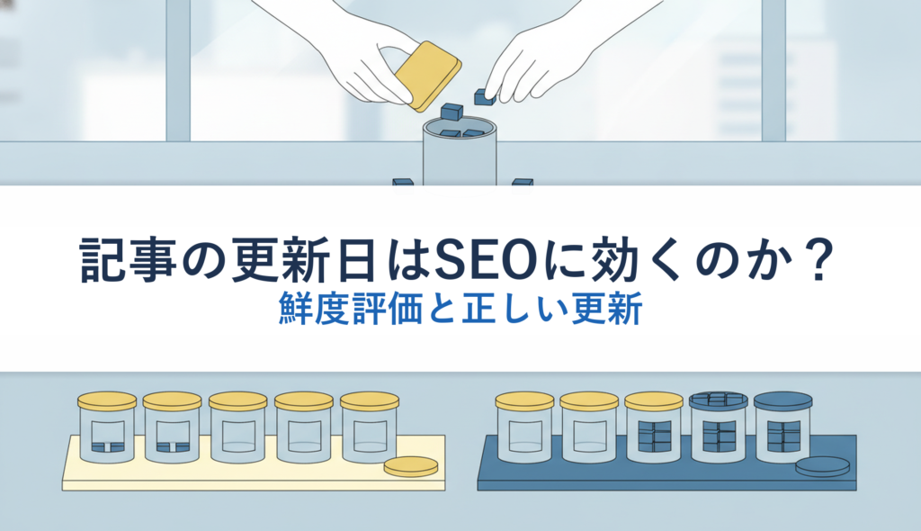記事の更新日はSEOに効くのか？｜鮮度評価と正しい更新