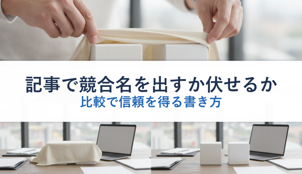 記事で競合名を出すか伏せるか｜比較で信頼を得る書き方