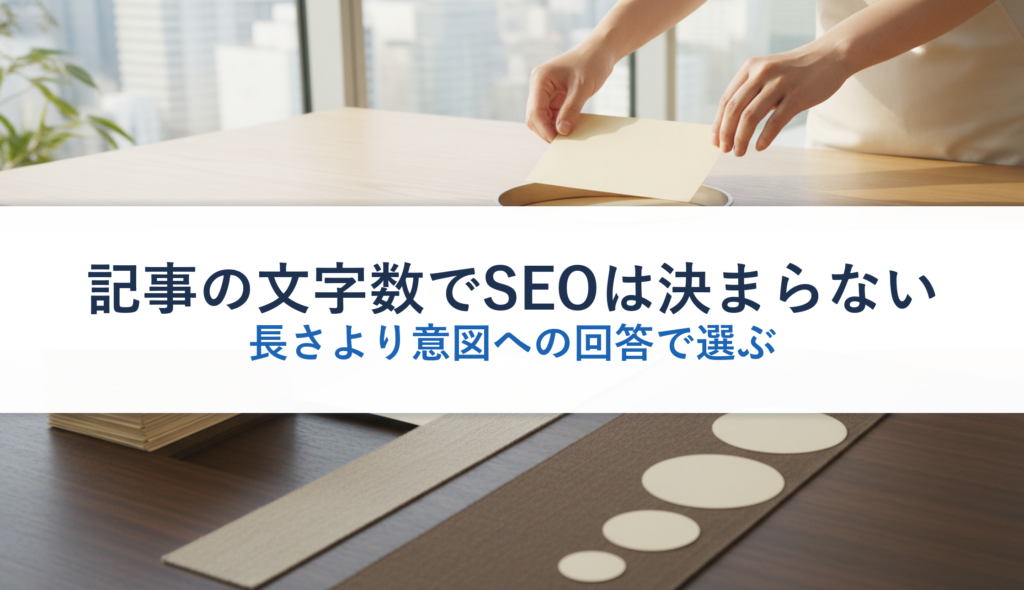 記事の文字数でSEOは決まらない｜長さより意図への回答で選ぶ