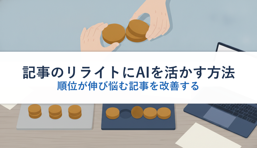 記事のリライトにAIを活かす方法｜順位が伸び悩む記事を改善する