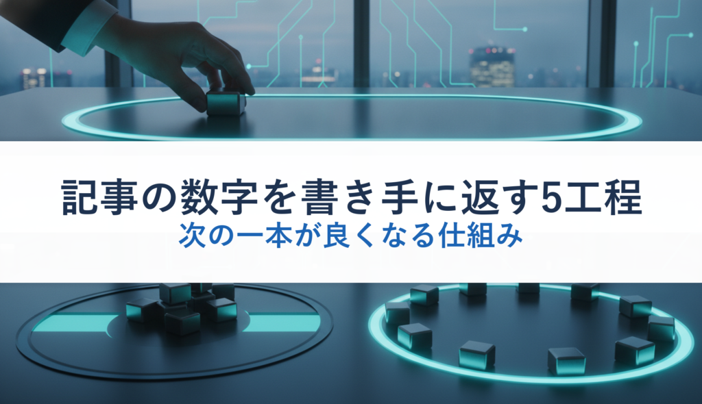記事の数字を書き手に返す5工程｜次の一本が良くなる仕組み