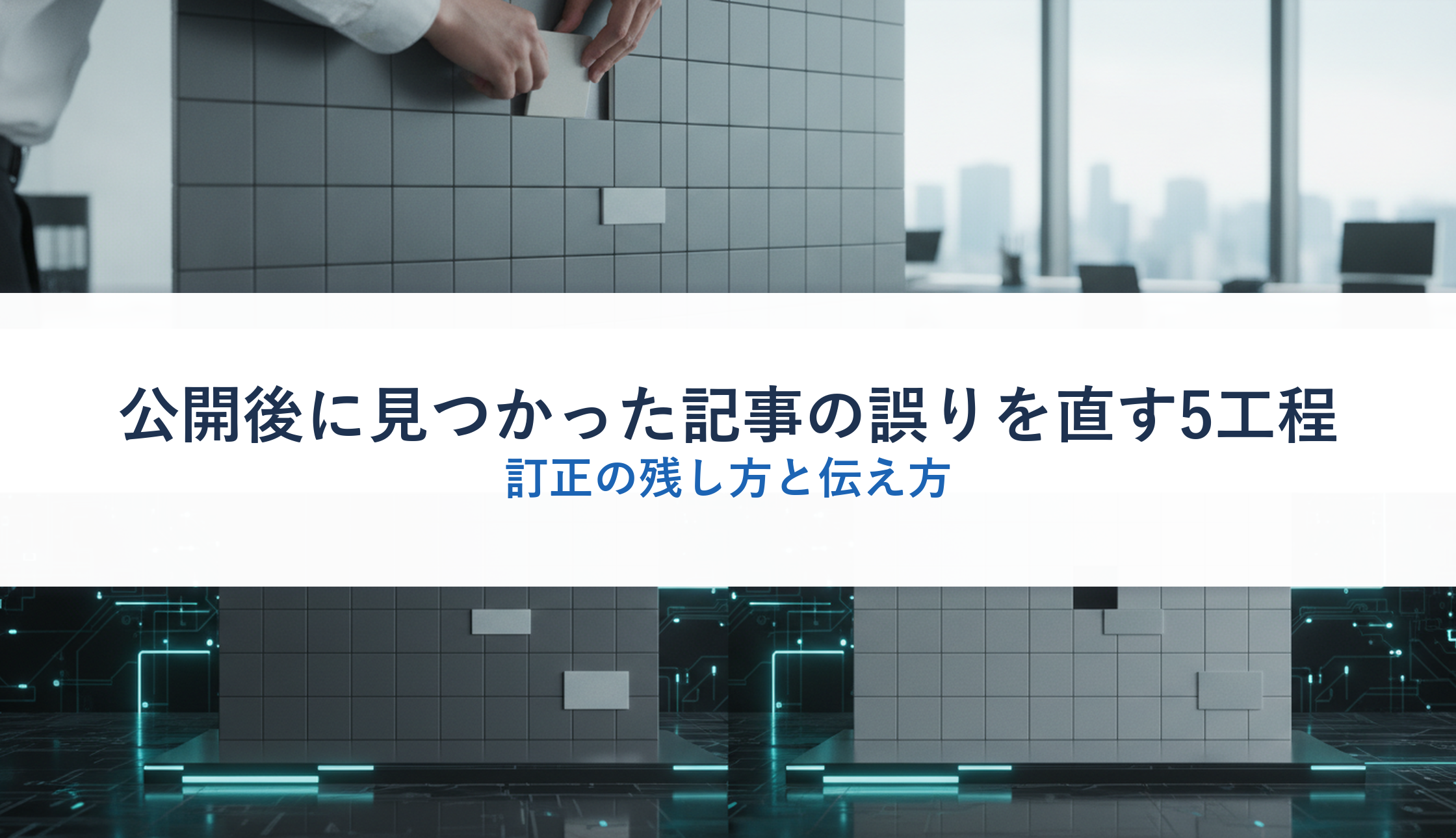 公開後に見つかった記事の誤りを直す5工程｜訂正の残し方と伝え方