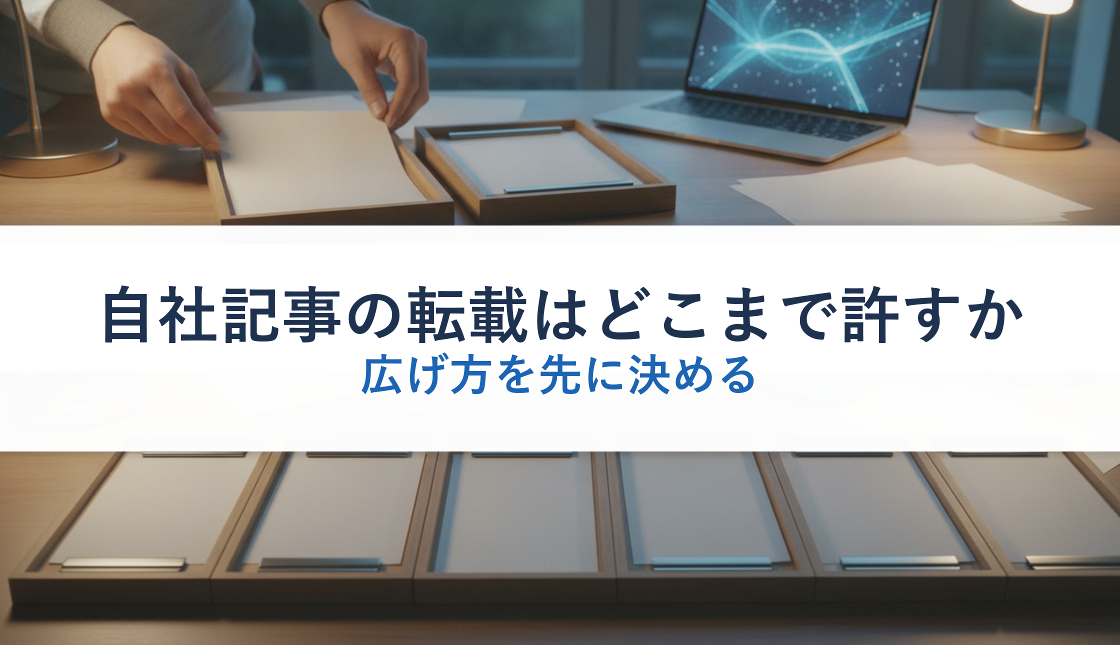 自社記事の転載はどこまで許すか|広げ方を先に決める
