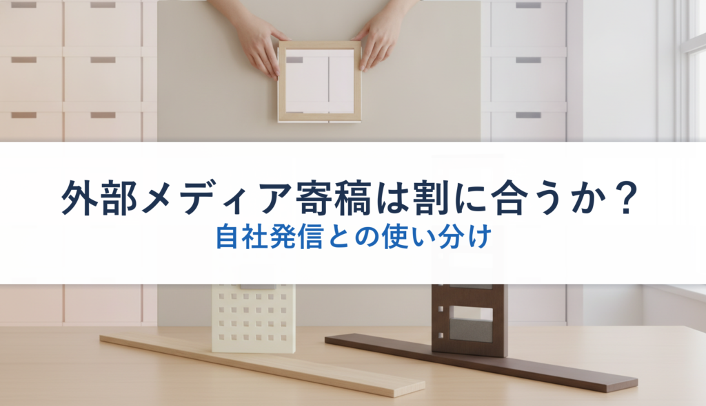 外部メディア寄稿は割に合うか？｜自社発信との使い分け