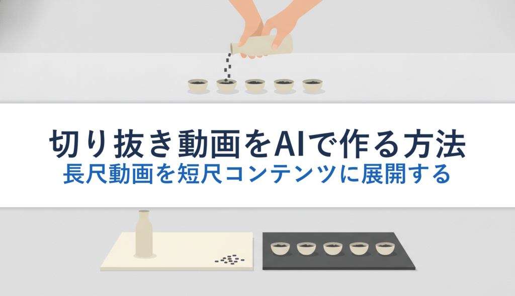 切り抜き動画をAIで作る方法｜長尺動画を短尺コンテンツに展開する