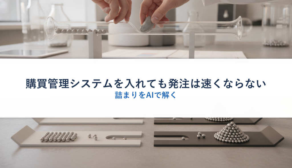 購買管理システムを入れても発注は速くならない｜詰まりをAIで解く