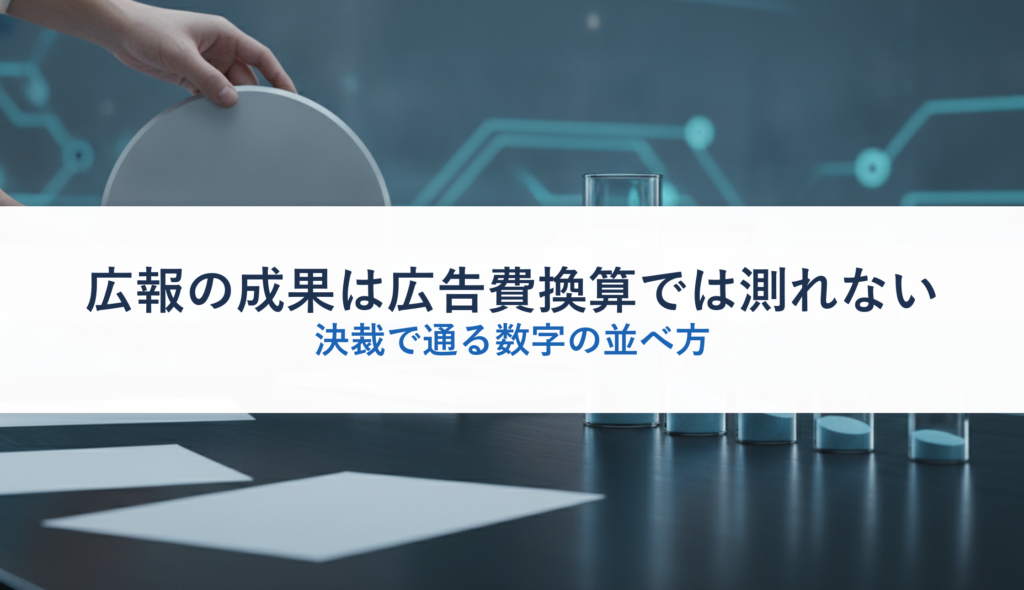 広報の成果は広告費換算では測れない｜決裁で通る数字の並べ方