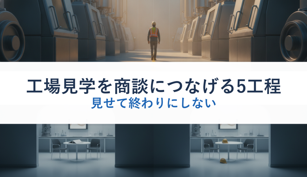 工場見学を商談につなげる5工程｜見せて終わりにしない