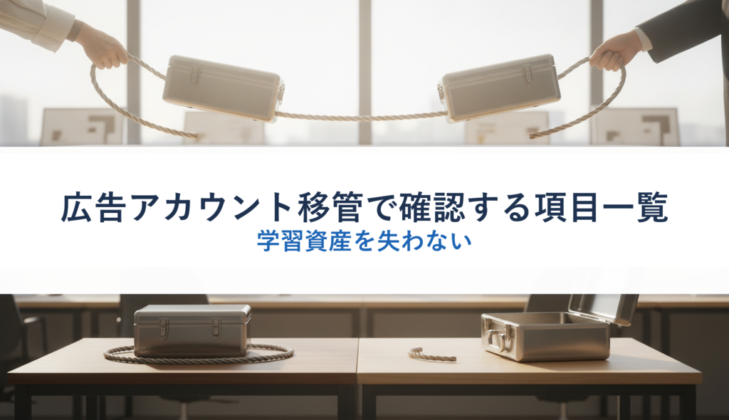 広告アカウント移管で確認する項目一覧｜学習資産を失わない