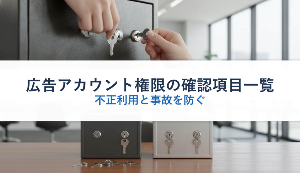 広告アカウント権限の確認項目一覧｜不正利用と事故を防ぐ