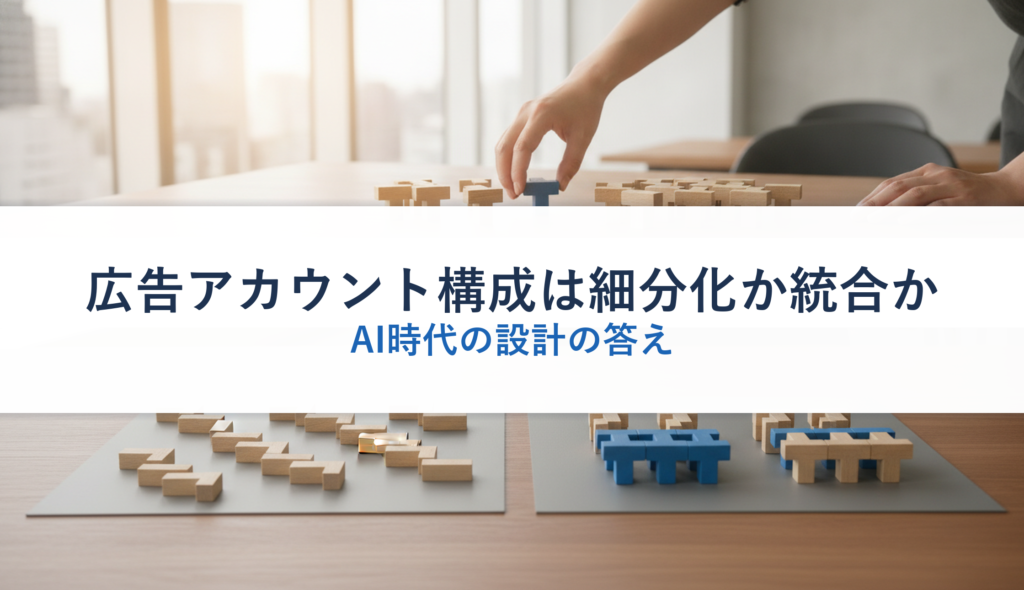 広告アカウント構成は細分化か統合か｜AI時代の設計の答え