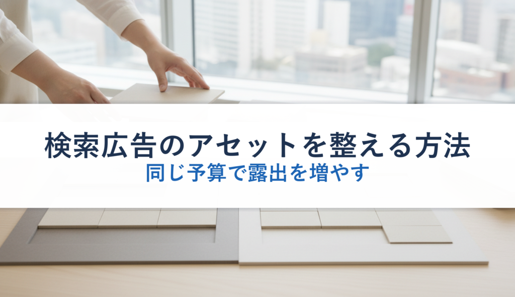 検索広告のアセットを整える方法｜同じ予算で露出を増やす