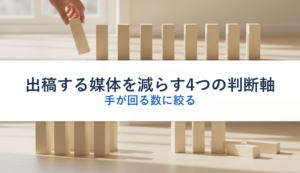 出稿する媒体を減らす4つの判断軸｜手が回る数に絞る