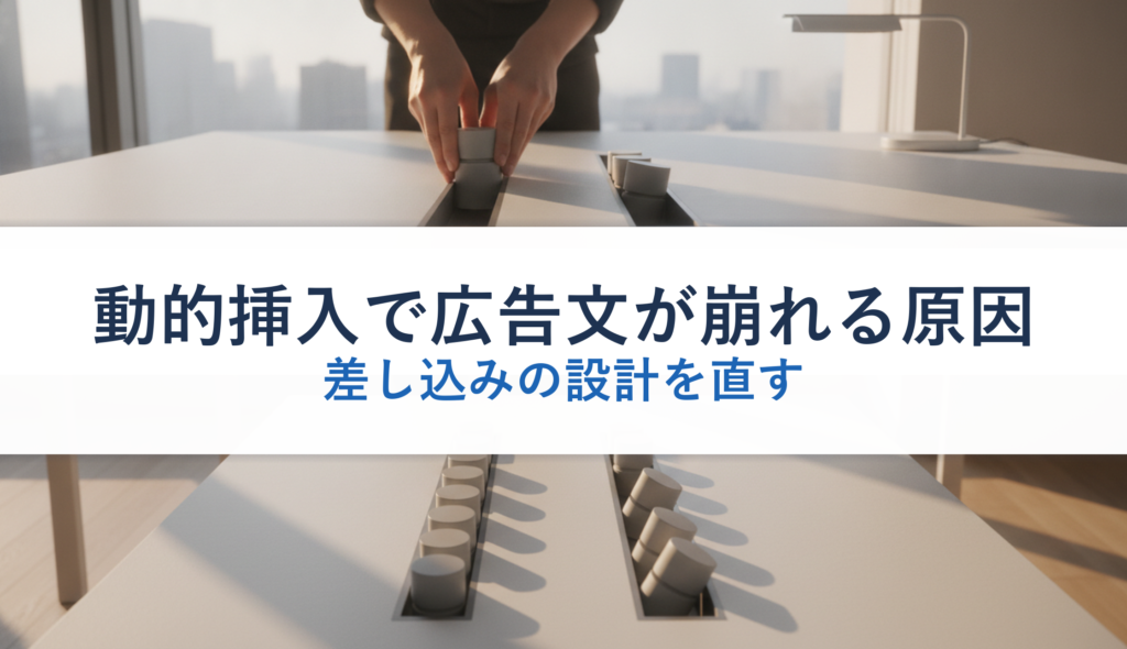 動的挿入で広告文が崩れる原因｜差し込みの設計を直す
