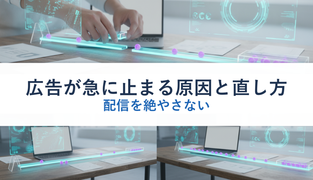 広告が急に止まる原因と直し方｜配信を絶やさない