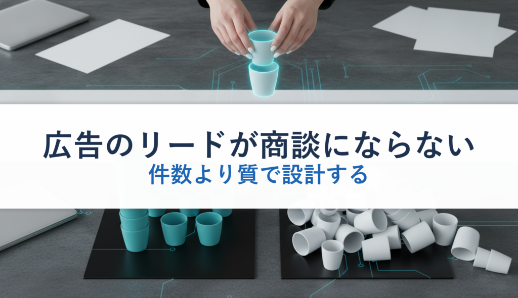 広告のリードが商談にならない｜件数より質で設計する