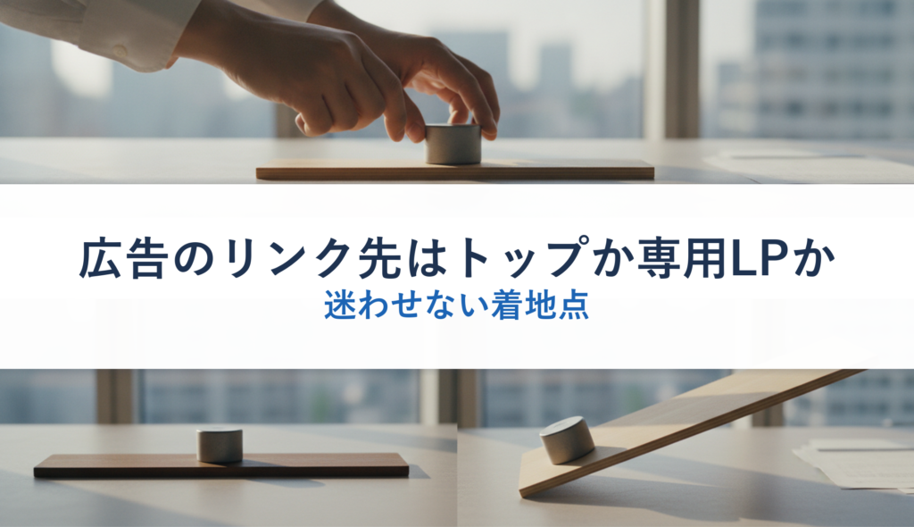 広告のリンク先はトップか専用LPか｜迷わせない着地点