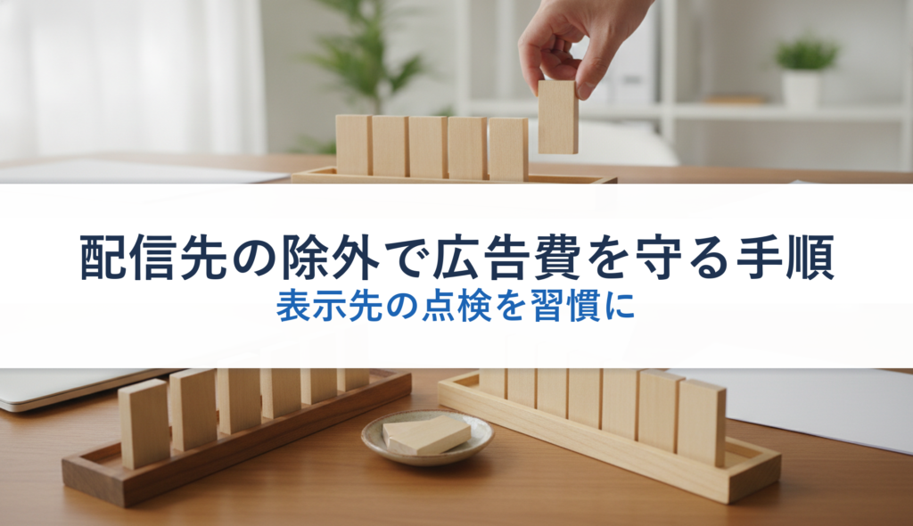 配信先の除外で広告費を守る手順｜表示先の点検を習慣に