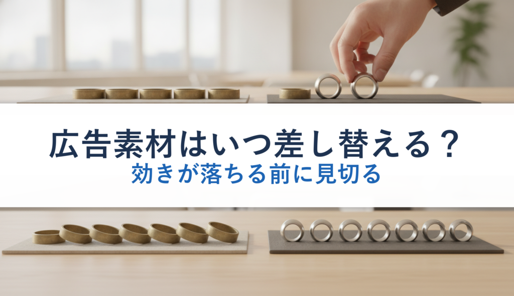 広告素材はいつ差し替える？｜効きが落ちる前に見切る