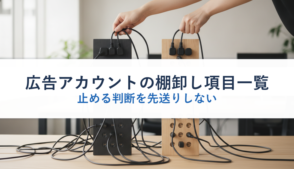 広告アカウントの棚卸し項目一覧｜止める判断を先送りしない