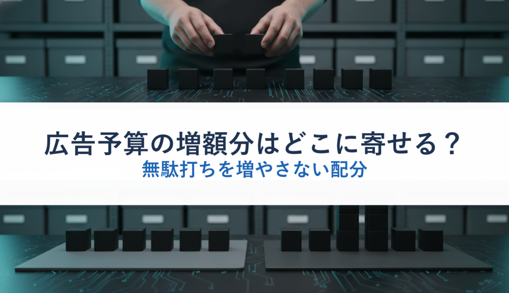広告予算の増額分はどこに寄せる？｜無駄打ちを増やさない配分