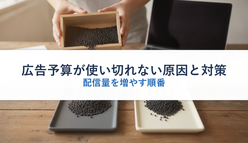 広告予算が使い切れない原因と対策｜配信量を増やす順番