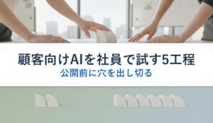 顧客向けAIを社員で試す5工程｜公開前に穴を出し切る