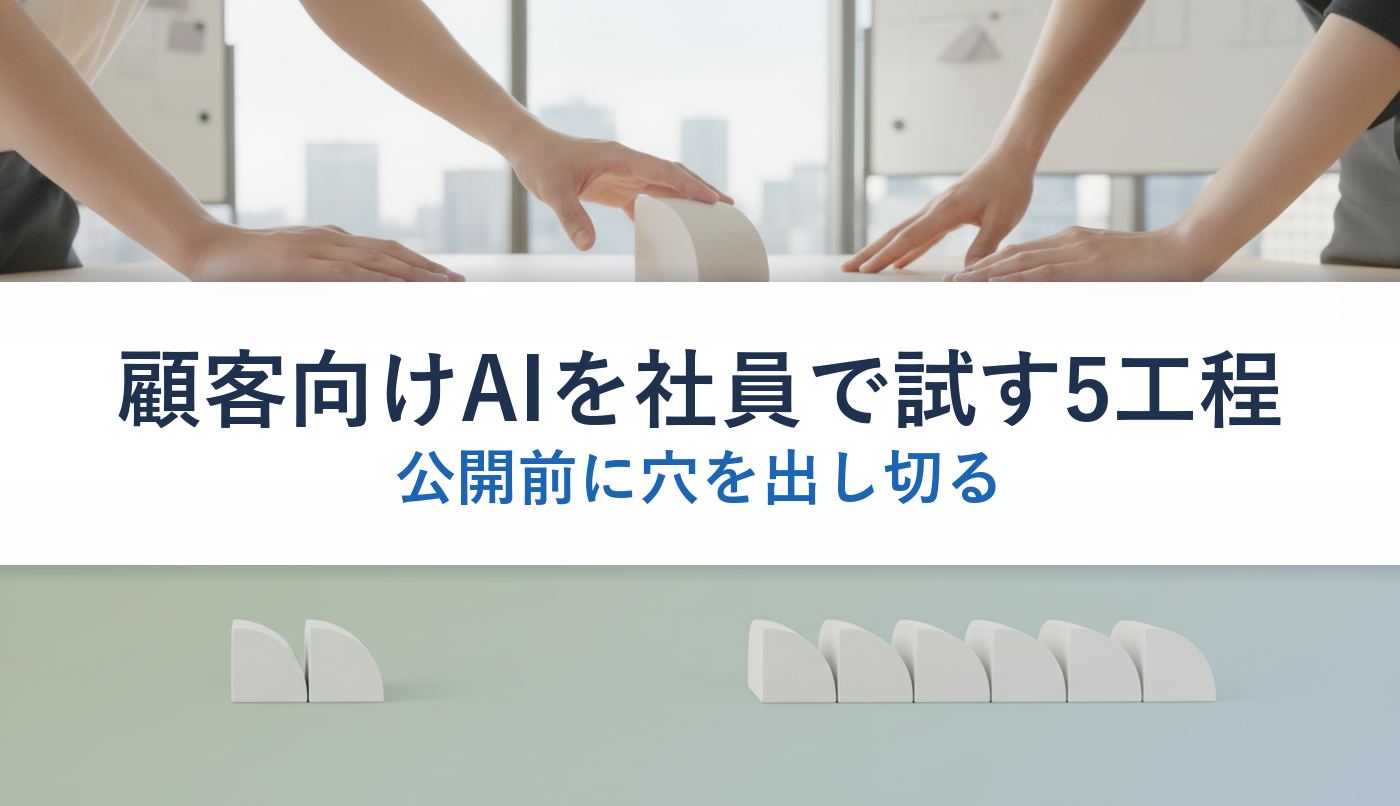 顧客向けAIを社員で試す5工程｜公開前に穴を出し切る