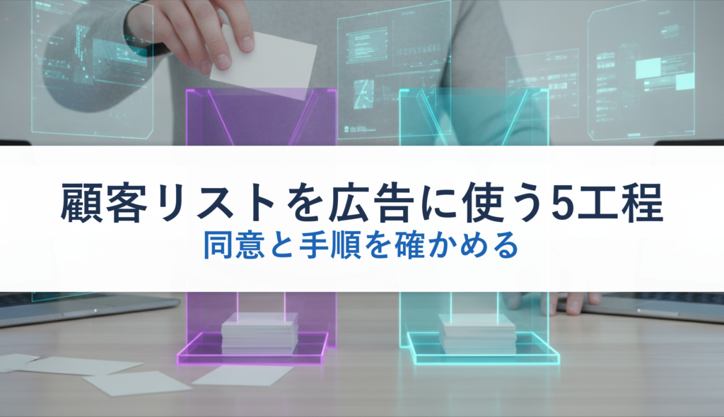 顧客リストを広告に使う5工程｜同意と手順を確かめる