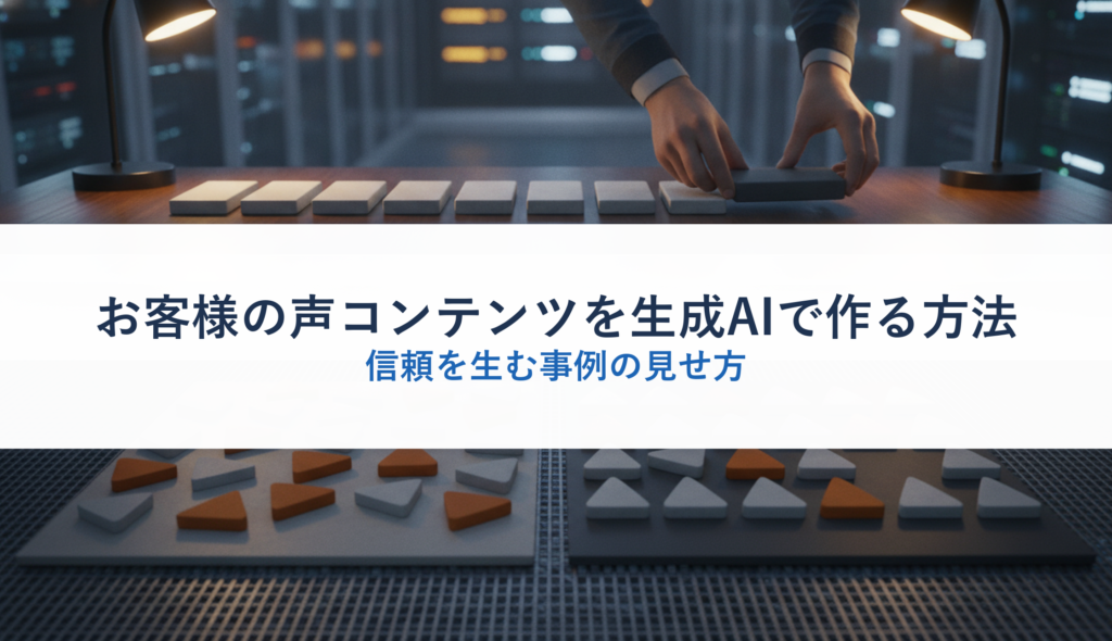 お客様の声コンテンツを生成AIで作る方法｜信頼を生む事例の見せ方