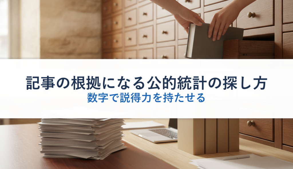 記事の根拠になる公的統計の探し方｜数字で説得力を持たせる