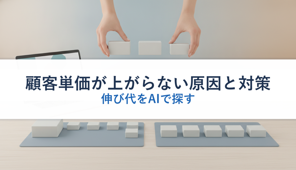 顧客単価が上がらない原因と対策｜伸び代をAIで探す