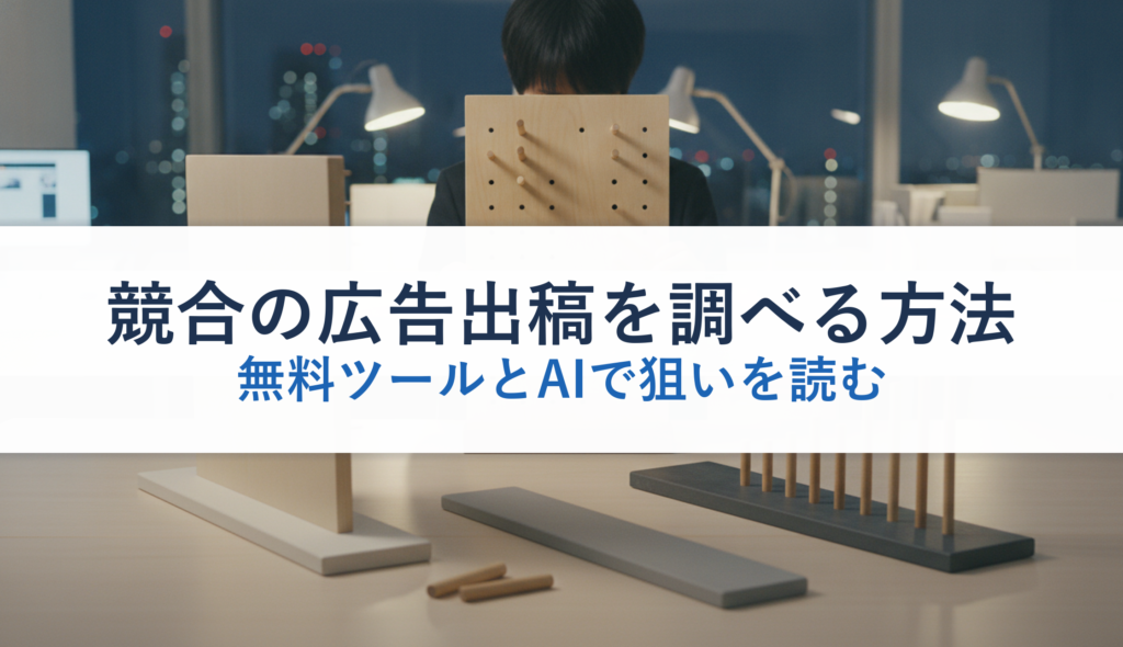 競合の広告出稿を調べる方法｜無料ツールとAIで狙いを読む