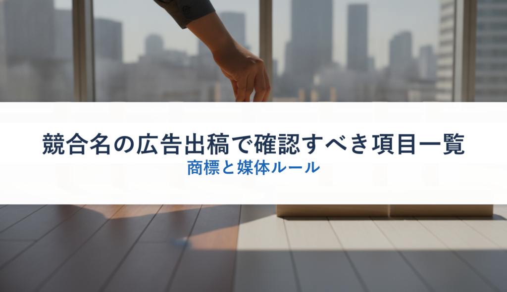 競合名の広告出稿で確認すべき項目一覧｜商標と媒体ルール