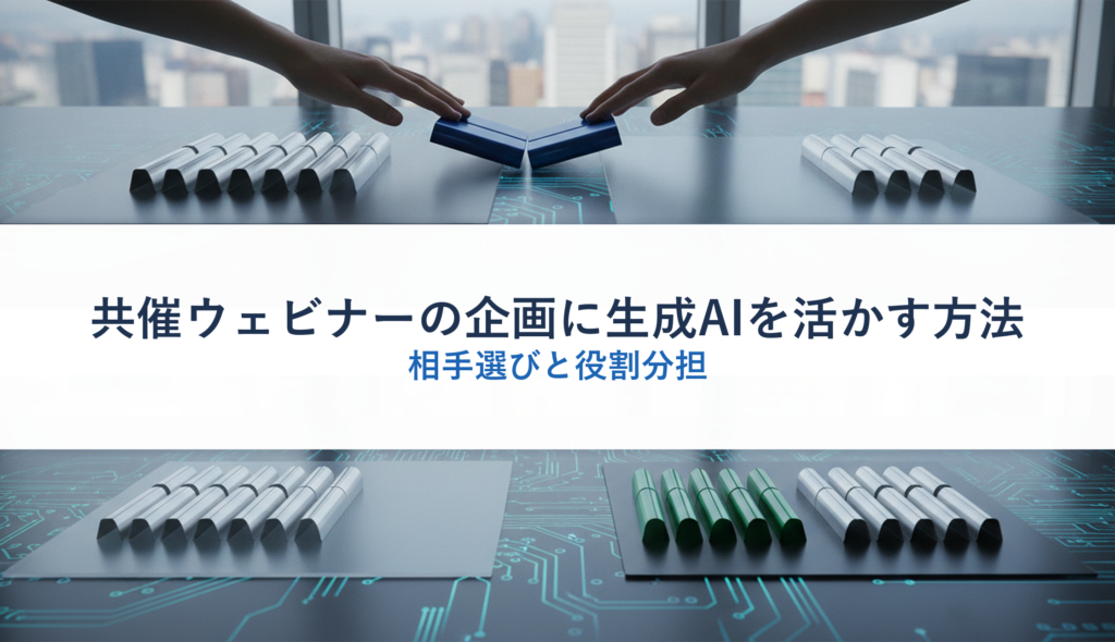 共催ウェビナーの企画に生成AIを活かす方法｜相手選びと役割分担