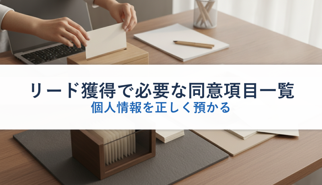 リード獲得で必要な同意項目一覧｜個人情報を正しく預かる