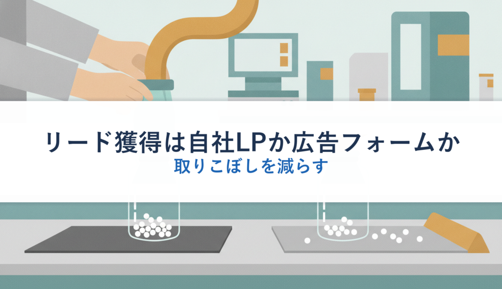 リード獲得は自社LPか広告フォームか｜取りこぼしを減らす