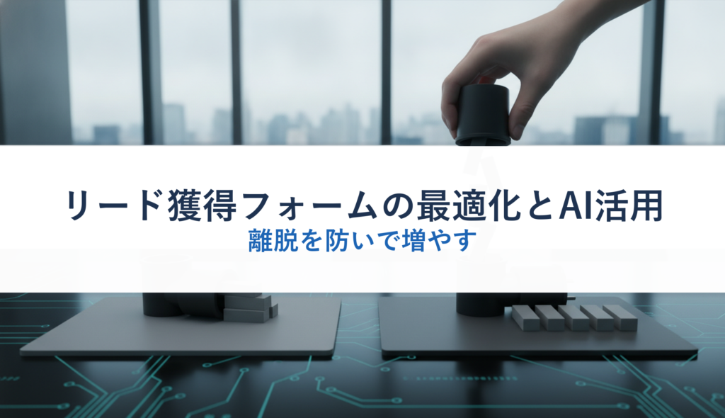 リード獲得フォームの最適化とAI活用｜離脱を防いで増やす
