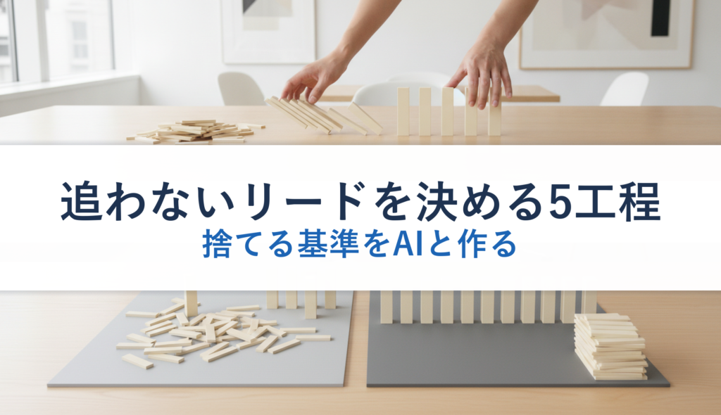 追わないリードを決める5工程｜捨てる基準をAIと作る