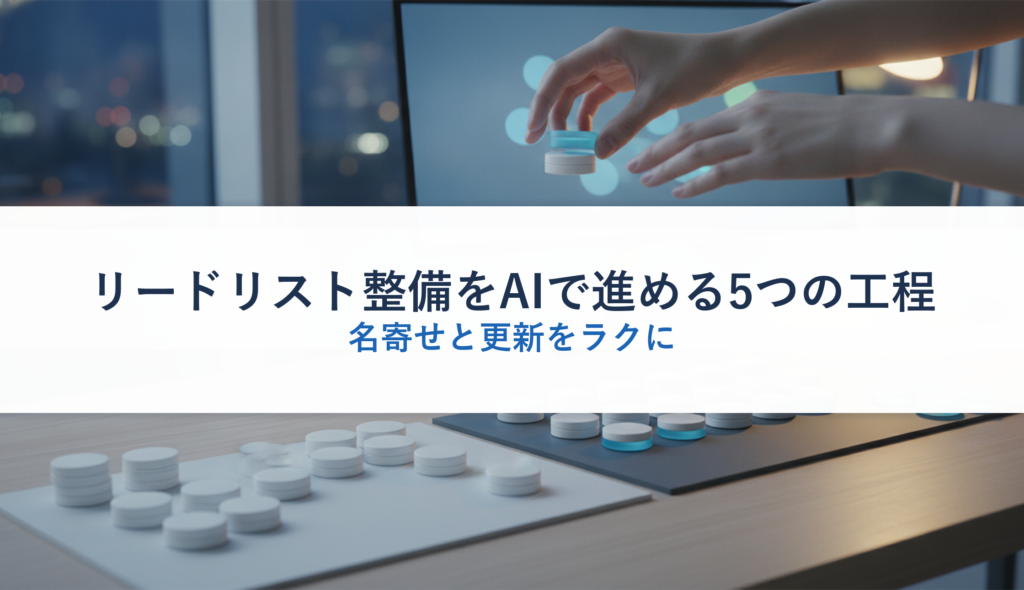 リードリスト整備をAIで進める5つの工程｜名寄せと更新をラクに