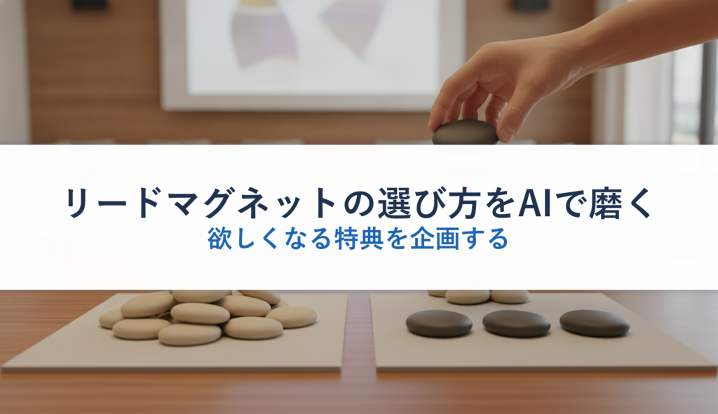 リードマグネットの選び方をAIで磨く｜欲しくなる特典を企画する