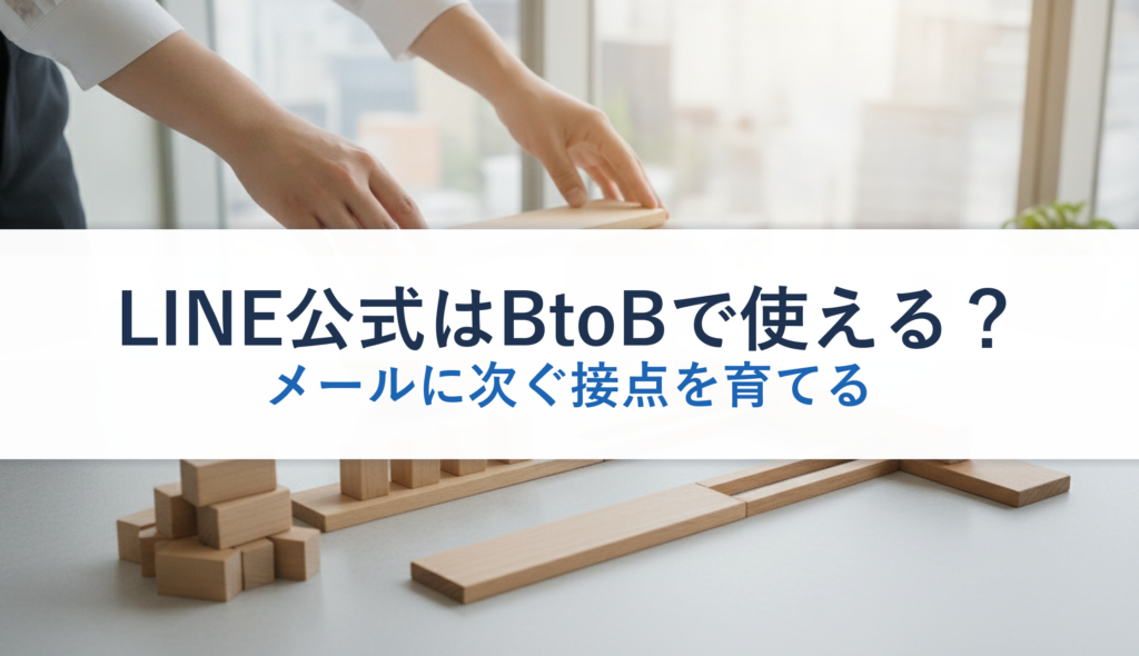 LINE公式はBtoBで使える？｜メールに次ぐ接点を育てる