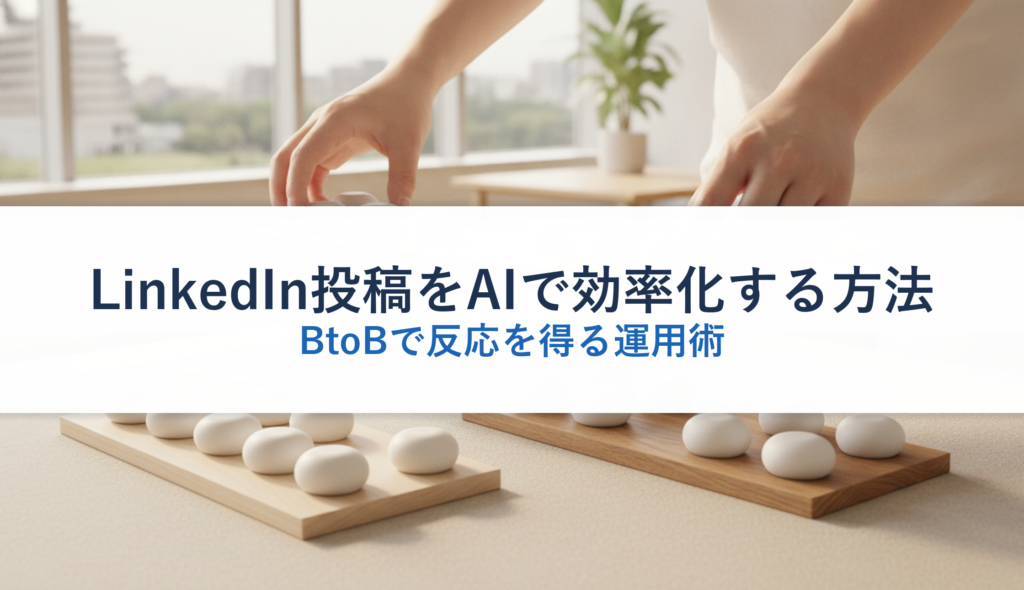LinkedIn投稿をAIで効率化する方法｜BtoBで反応を得る運用術
