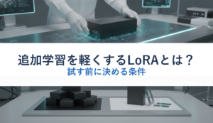 追加学習を軽くするLoRAとは？｜試す前に決める条件