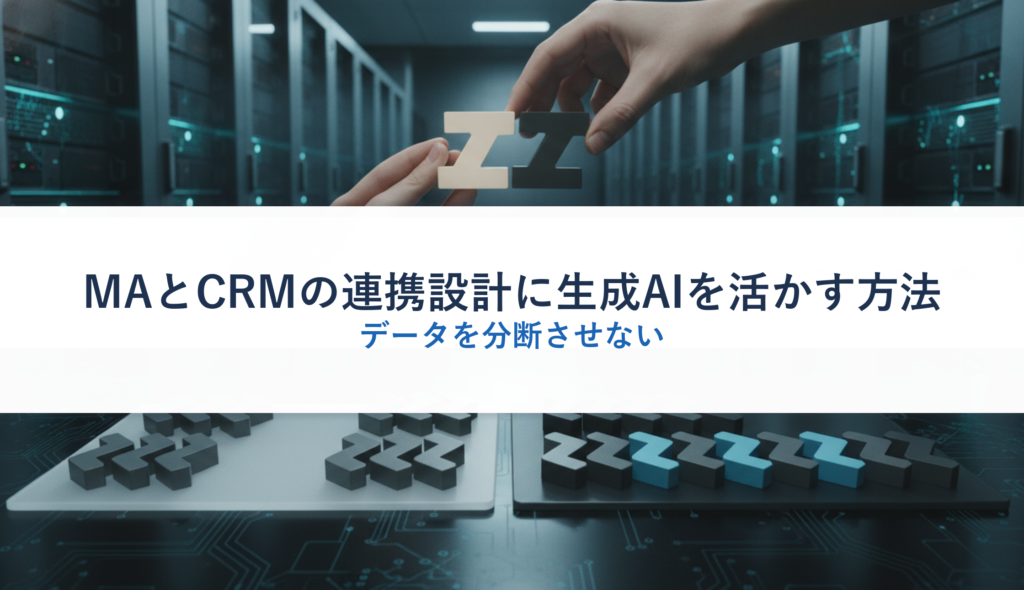 MAとCRMの連携設計に生成AIを活かす方法｜データを分断させない