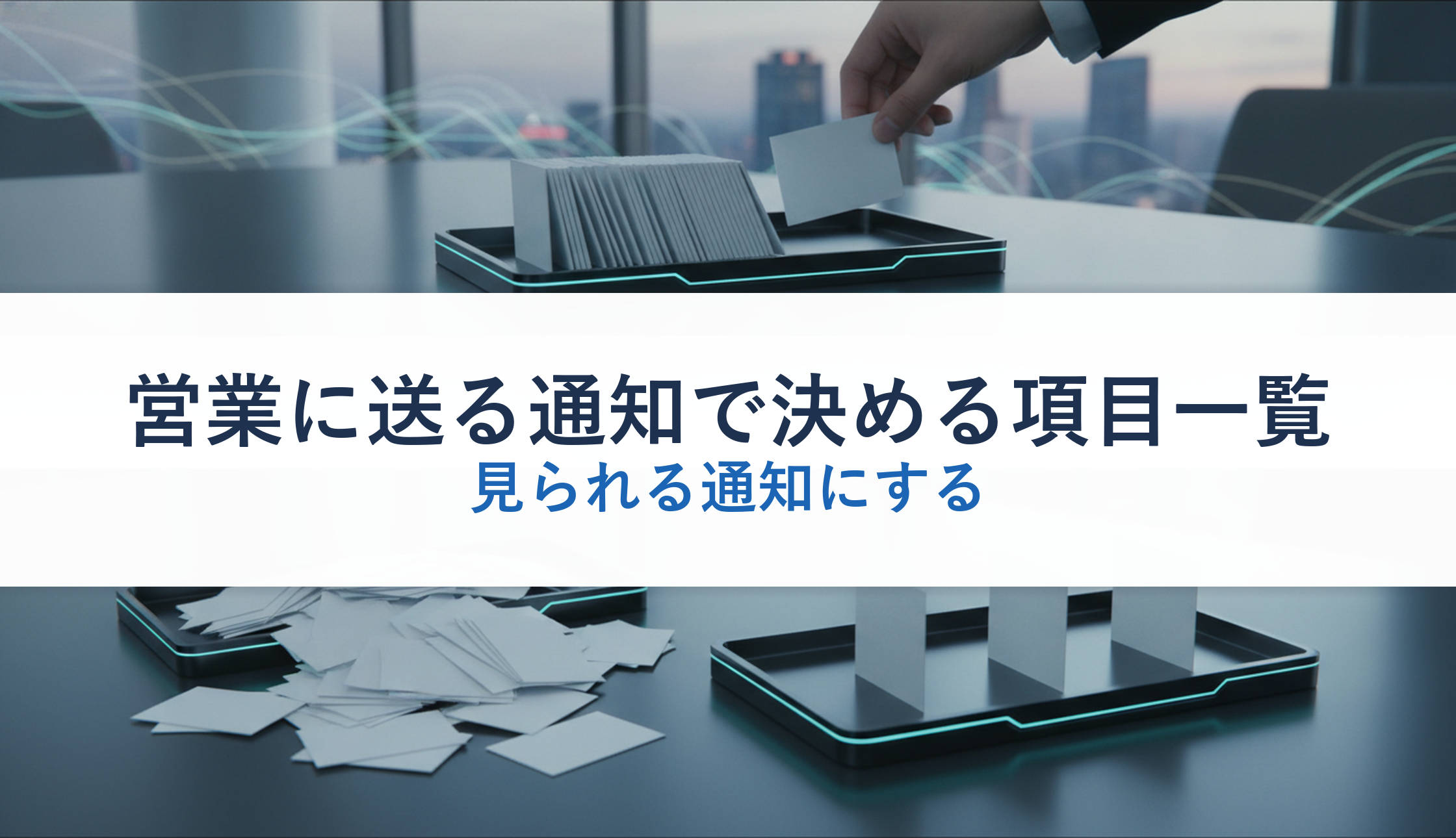 営業に送る通知で決める項目一覧｜見られる通知にする