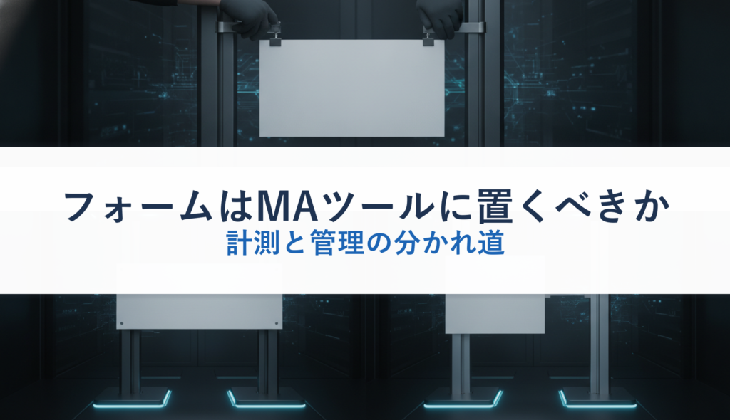 フォームはMAツールに置くべきか｜計測と管理の分かれ道
