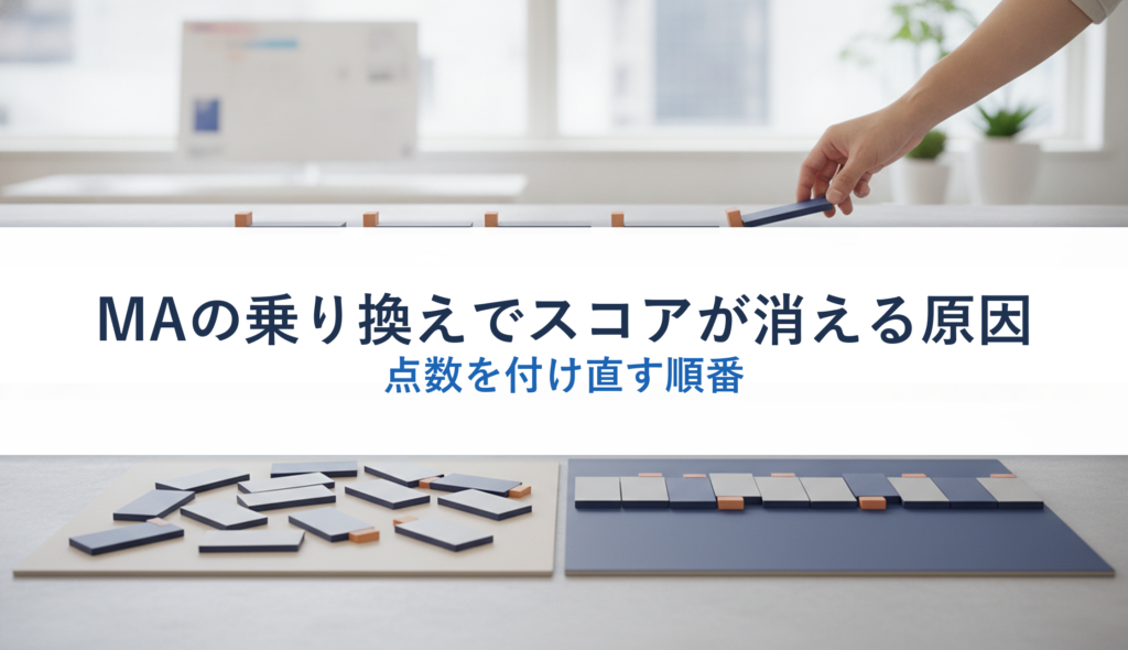 MAの乗り換えでスコアが消える原因｜点数を付け直す順番