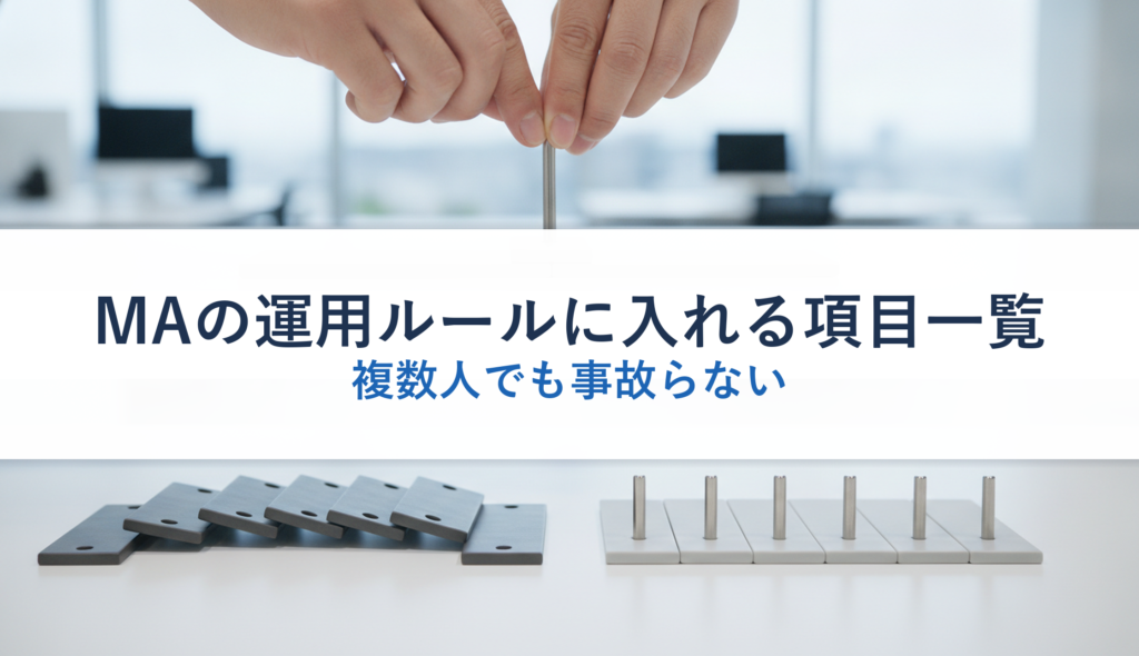 MAの運用ルールに入れる項目一覧｜複数人でも事故らない