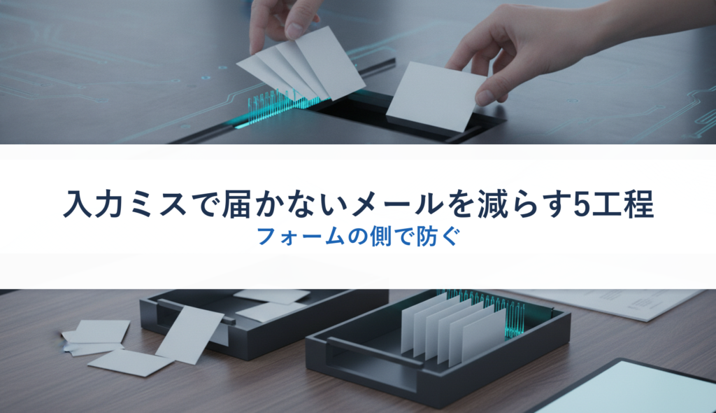 入力ミスで届かないメールを減らす5工程｜フォームの側で防ぐ